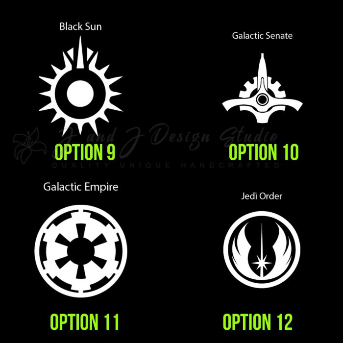 Star Wars Sigils Vinyl Decal - Custom Size - Image 10
