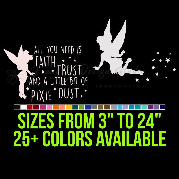 Tinkerbell Vinyl Decal - Custom Size