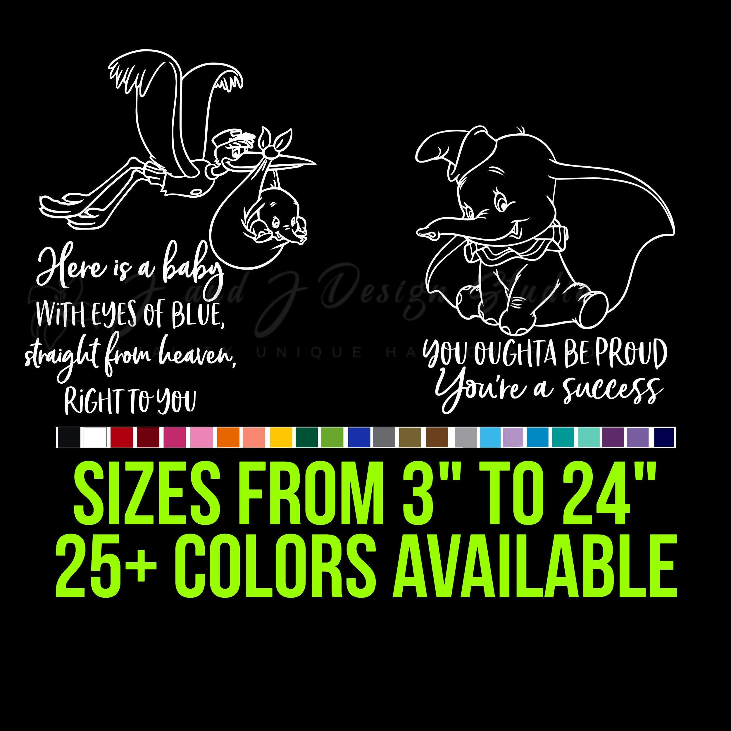 Dumbo Vinyl Decal - Custom Size