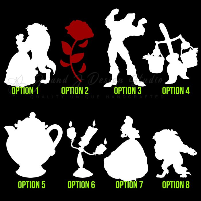 Beauty And beast Vinyl Decal - Custom Size - Image 9
