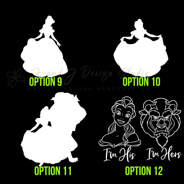 Beauty And beast Vinyl Decal - Custom Size - Image 8