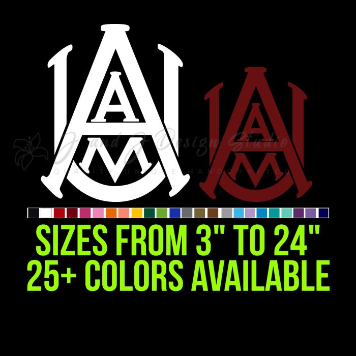 Alabama A&M Bulldogs Vinyl Decal - Custom Size