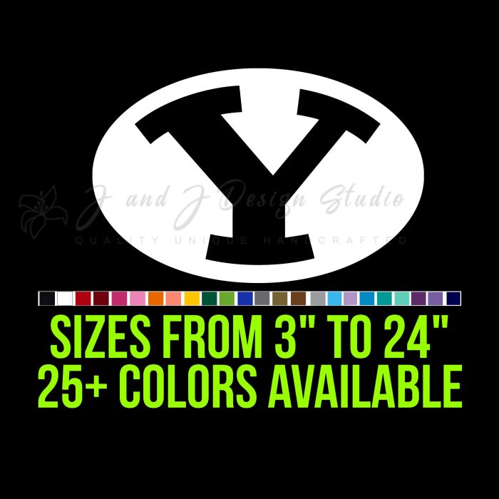 BYU Cougars Vinyl Decal - Custom Size