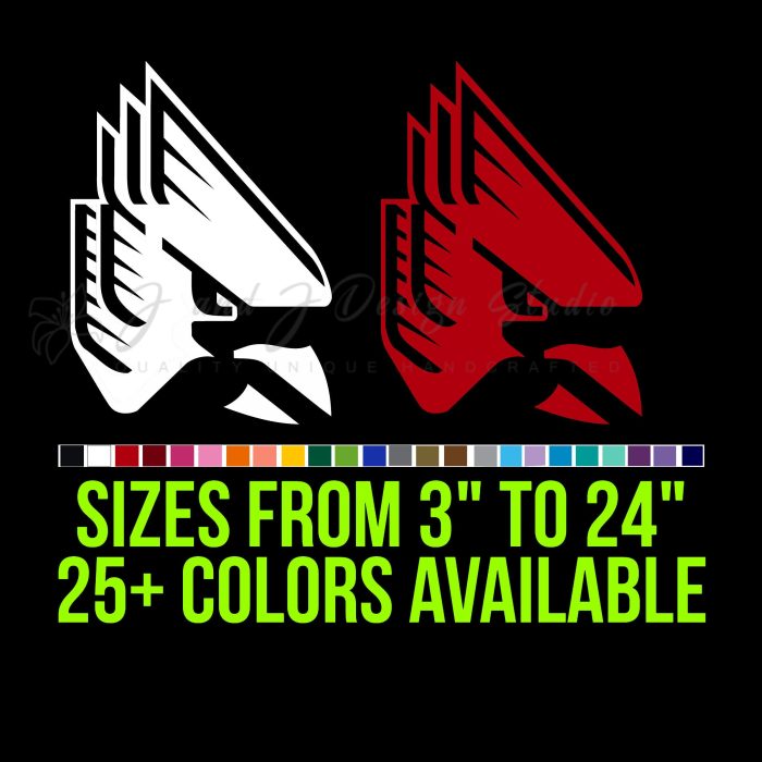 Ball State Cardinals Vinyl Decal - Custom Size