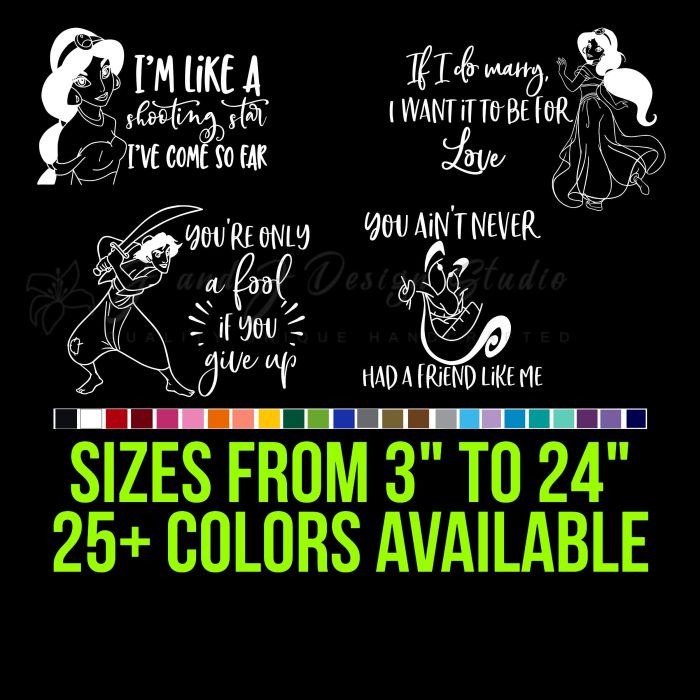 Aladdin Vinyl Decal - Custom Size