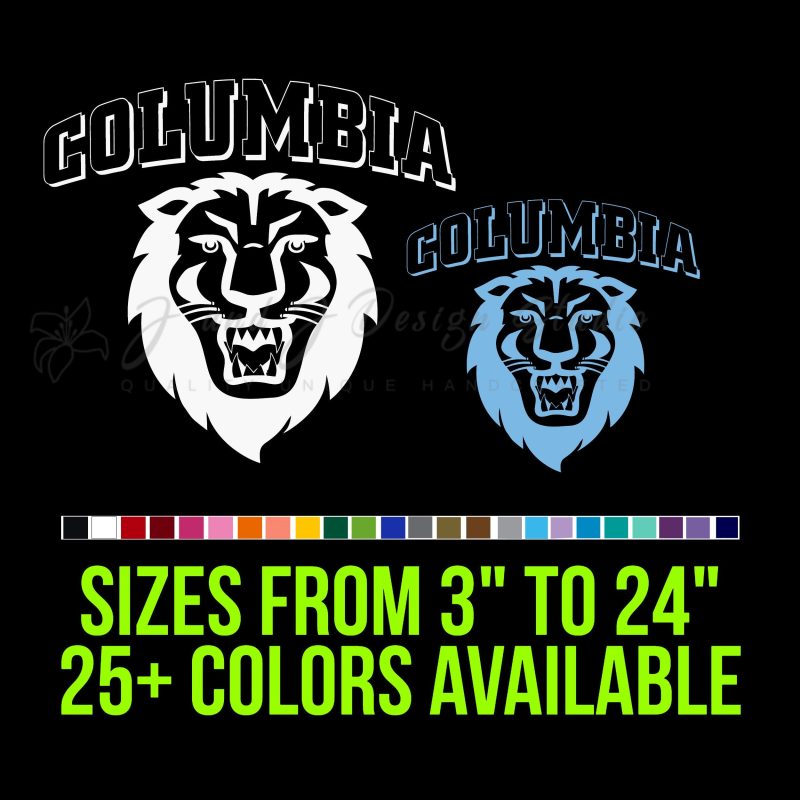 Columbia Lions Decal - Custom Size