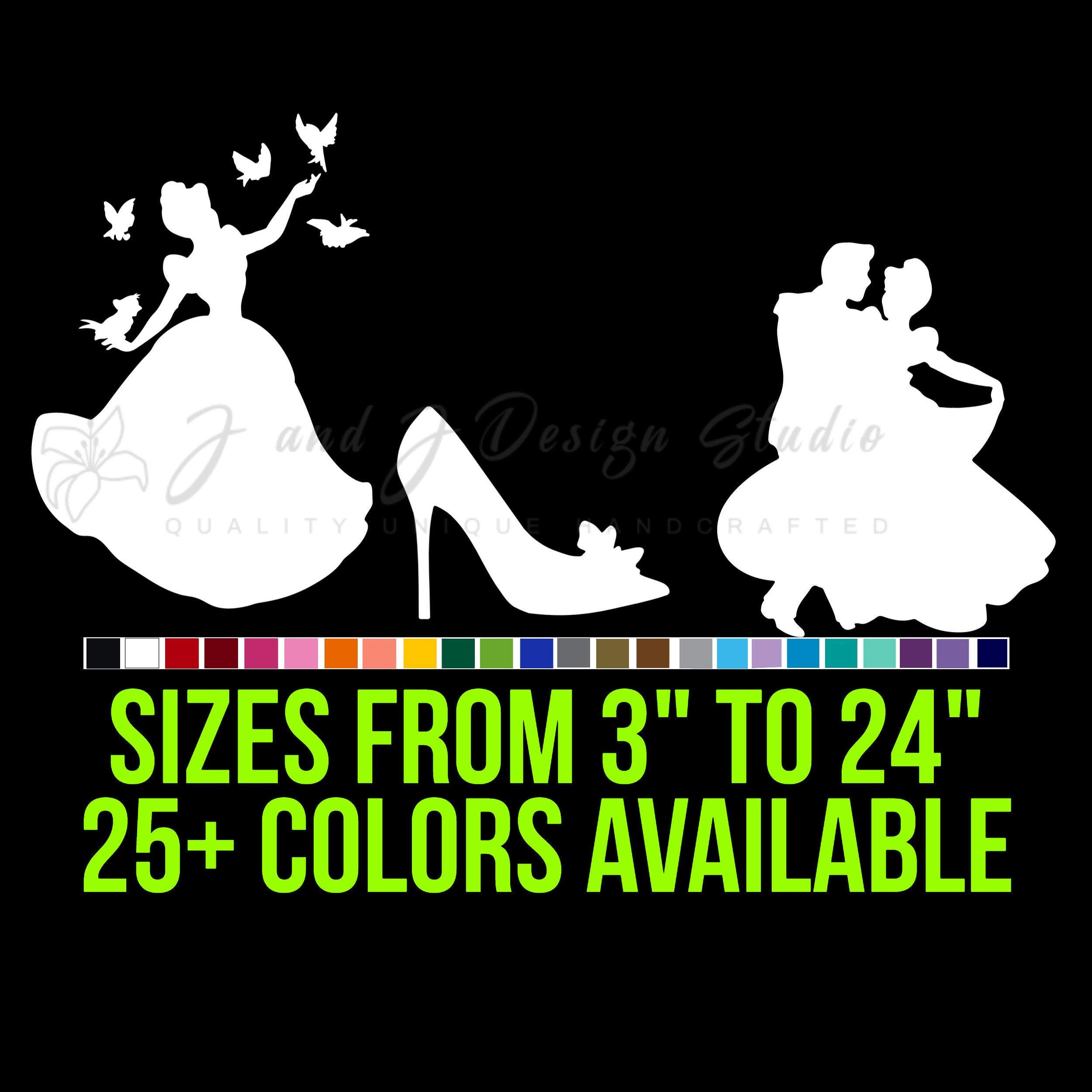 Cinderella Vinyl Decal - Custom Size