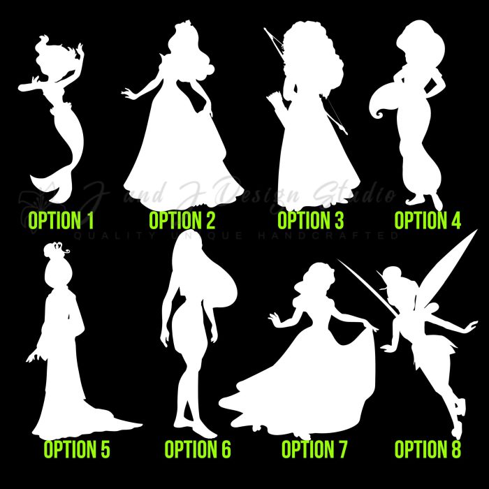 Disney Princess Vinyl Decal - Custom Size - Image 9