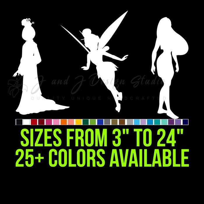 Disney Princess Vinyl Decal - Custom Size