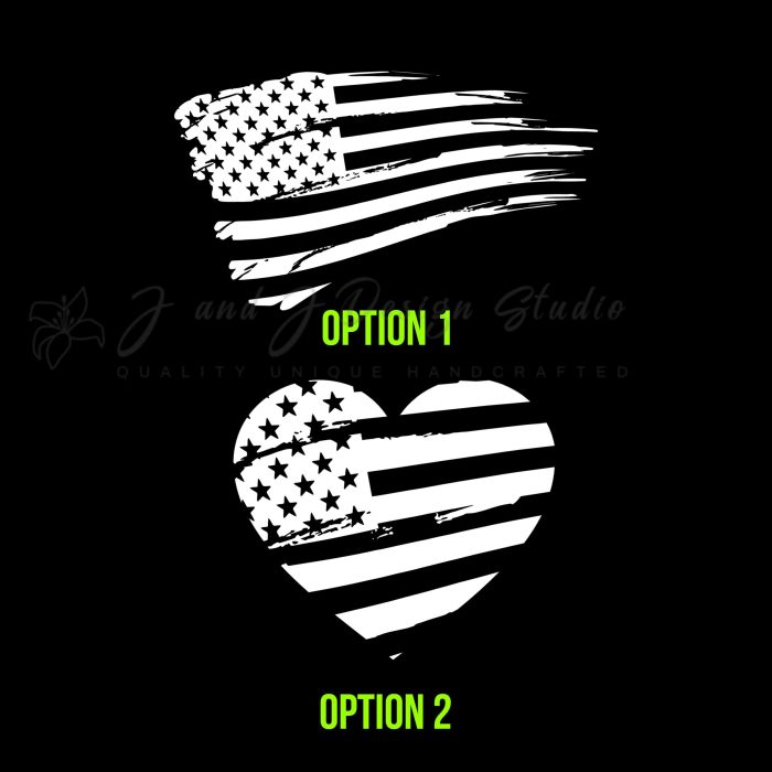 Distressed American Flag  Vinyl Decal - Image 2