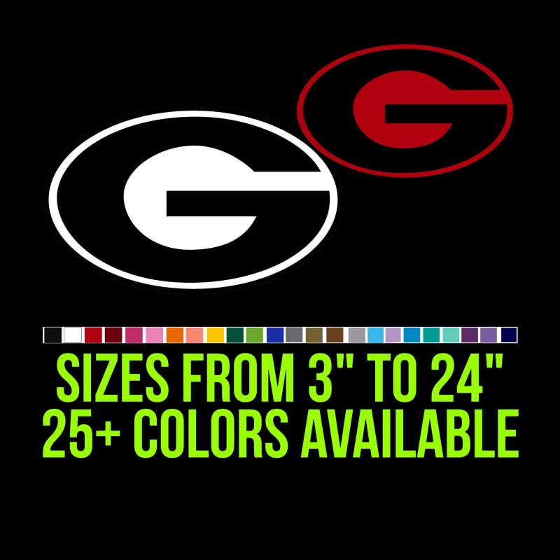 Georgia Bulldogs Vinyl Decal - Custom Size