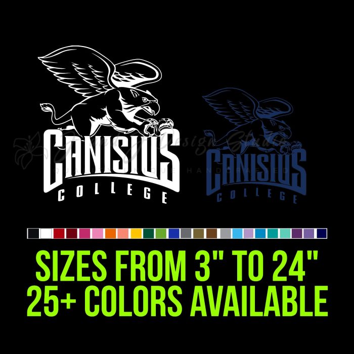 Canisius Golden Griffins Decal - Custom Size