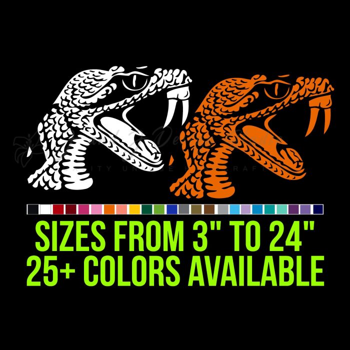 Florida A&M Rattlers Vinyl Decal - Custom Size