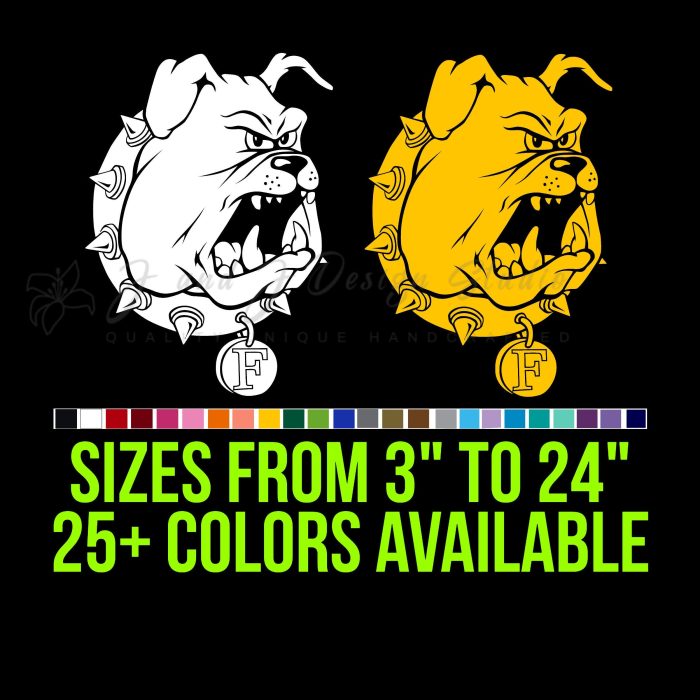 Ferris State Bulldogs Vinyl Decal - Custom Size