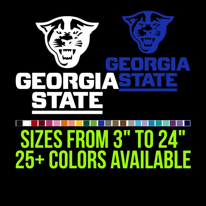 Georgia State Panthers Vinyl Decal - Custom Size