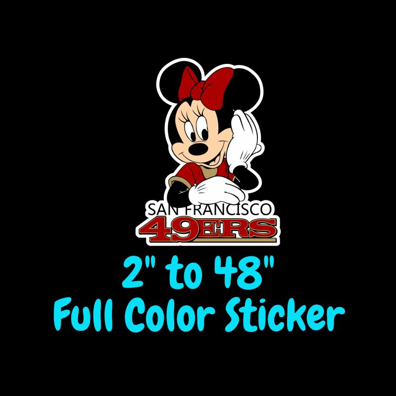 San Francisco 49ers Full Color Vinyl Sticker - Custom Size