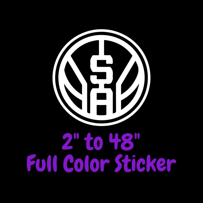 San Antonio Spurs Full Color Vinyl Sticker - Custom Size