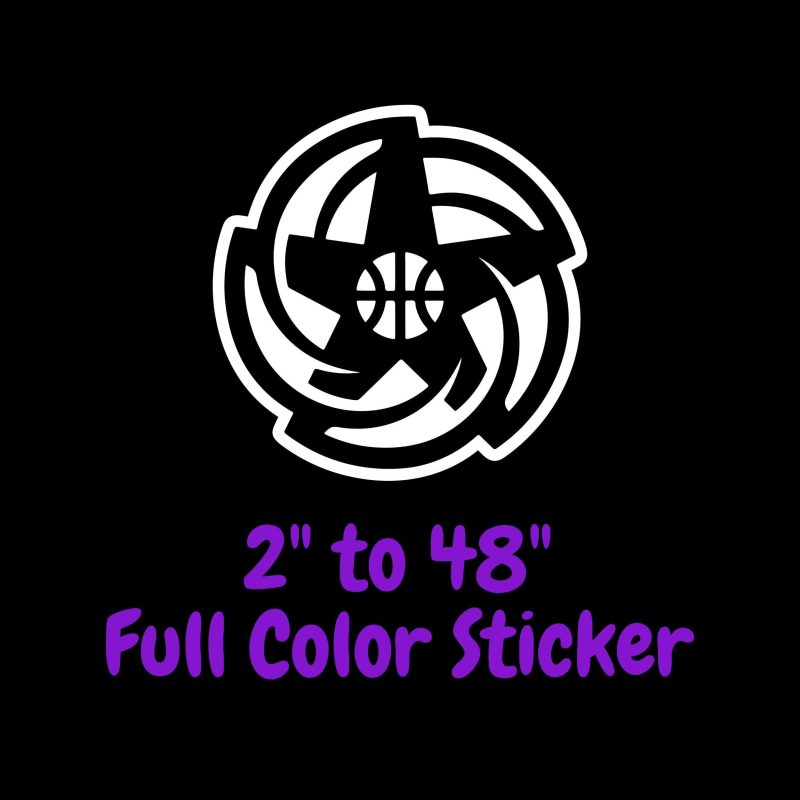 San Antonio Spurs Full Color Vinyl Sticker - Custom Size
