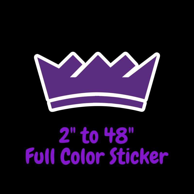 Sacramento Kings Full Color Vinyl Sticker - Custom Size