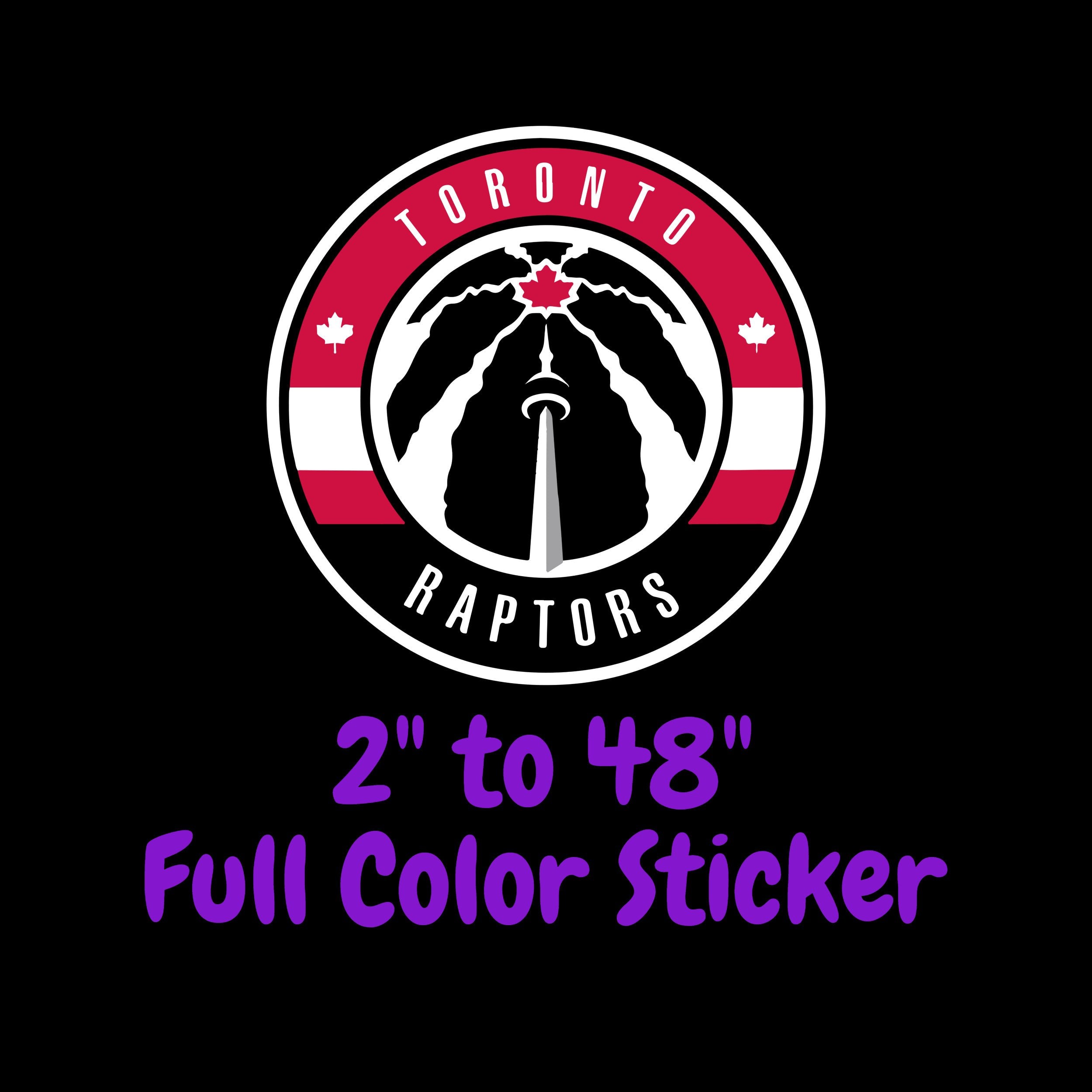 Toronto Raptors Full Color Vinyl Sticker - Custom Size