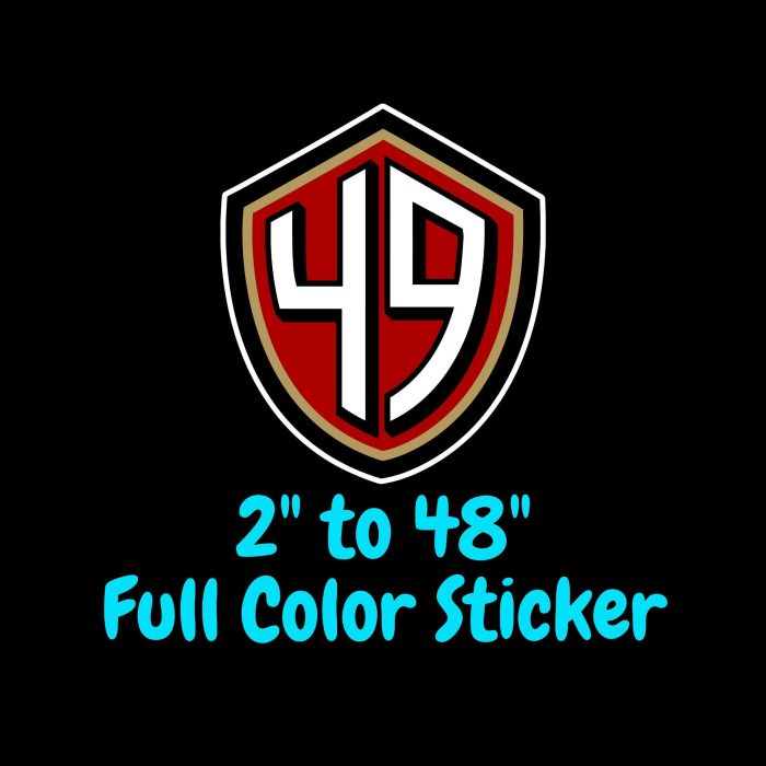 San Francisco 49ers Full Color Vinyl Sticker - Custom Size
