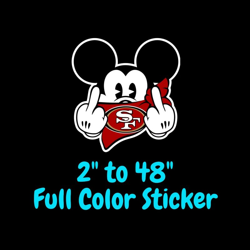 San Francisco 49ers Full Color Vinyl Sticker - Custom Size