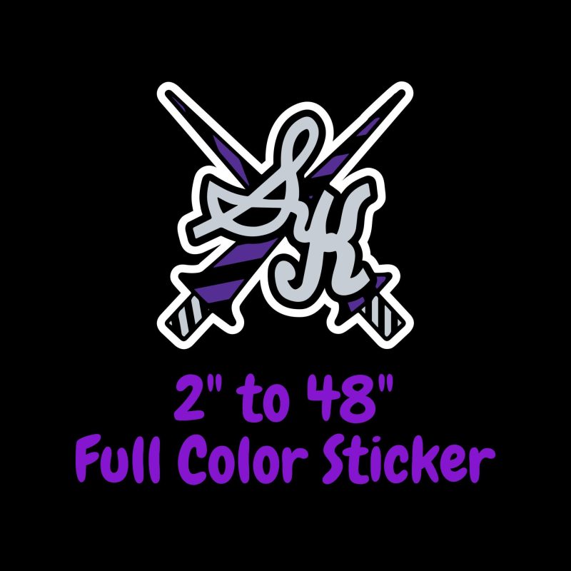 Sacramento Kings Full Color Vinyl Sticker - Custom Size