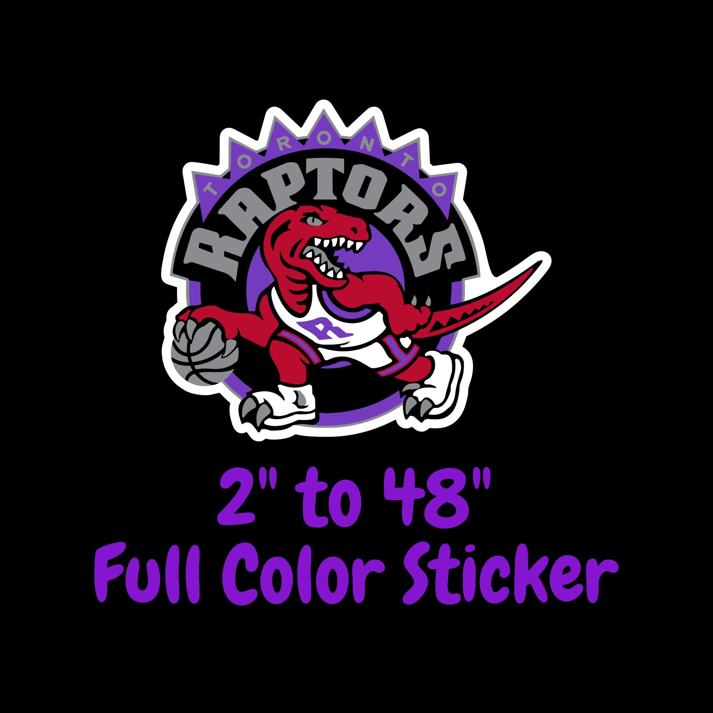 Toronto Raptors Full Color Vinyl Sticker - Custom Size