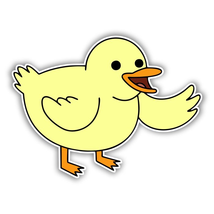 Regular Show Baby Duck Full Color Vinyl Decal - Custom Size
