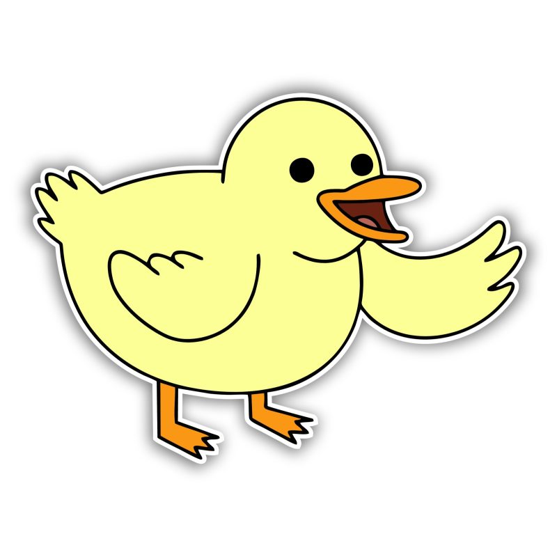 Regular Show Baby Duck Full Color Vinyl Decal - Custom Size