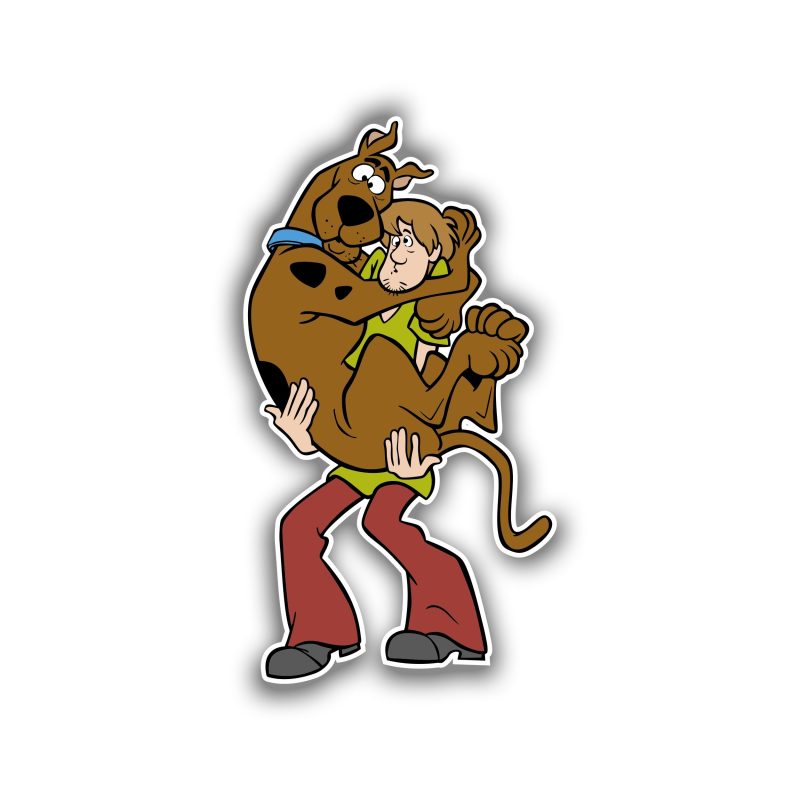 Scooby Doo- Scooby and Shaggy - Full Color Vinyl Sticker - Custom Size