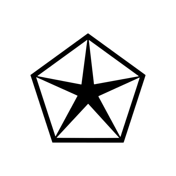Mopar Pentastar Vinyl Decal - Custom Size