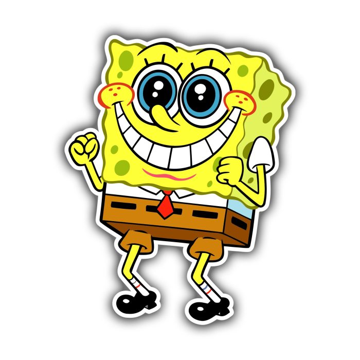 Spongebob - Full Color Vinyl Decal - Custom Size