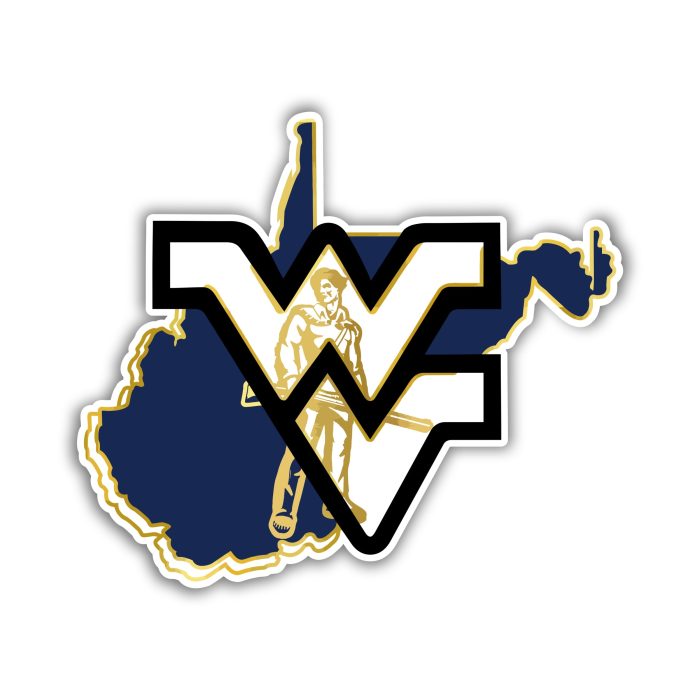 West Virginia Mountaineers Full Color Vinyl Decal - Custom Size