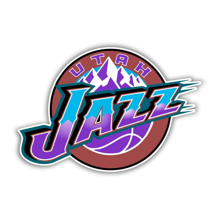 Utah Jazz Full Color Vinyl Sticker - Custom Size