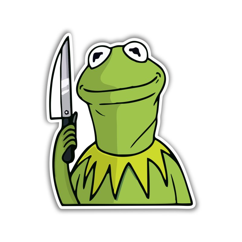 Kermit- Killer - Full Color Vinyl Decal - Custom Size