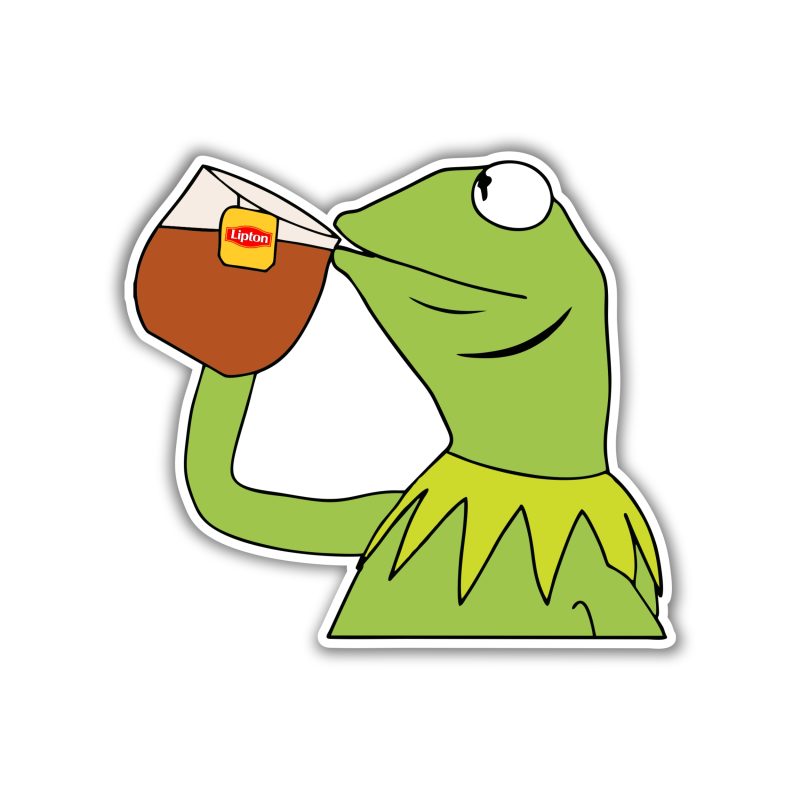 Kermit- Tea - Full Color Vinyl Decal - Custom Size