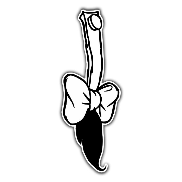 Winnie The Pooh - Eeyore's Tail - Full Color Vinyl Sticker - Custom Size