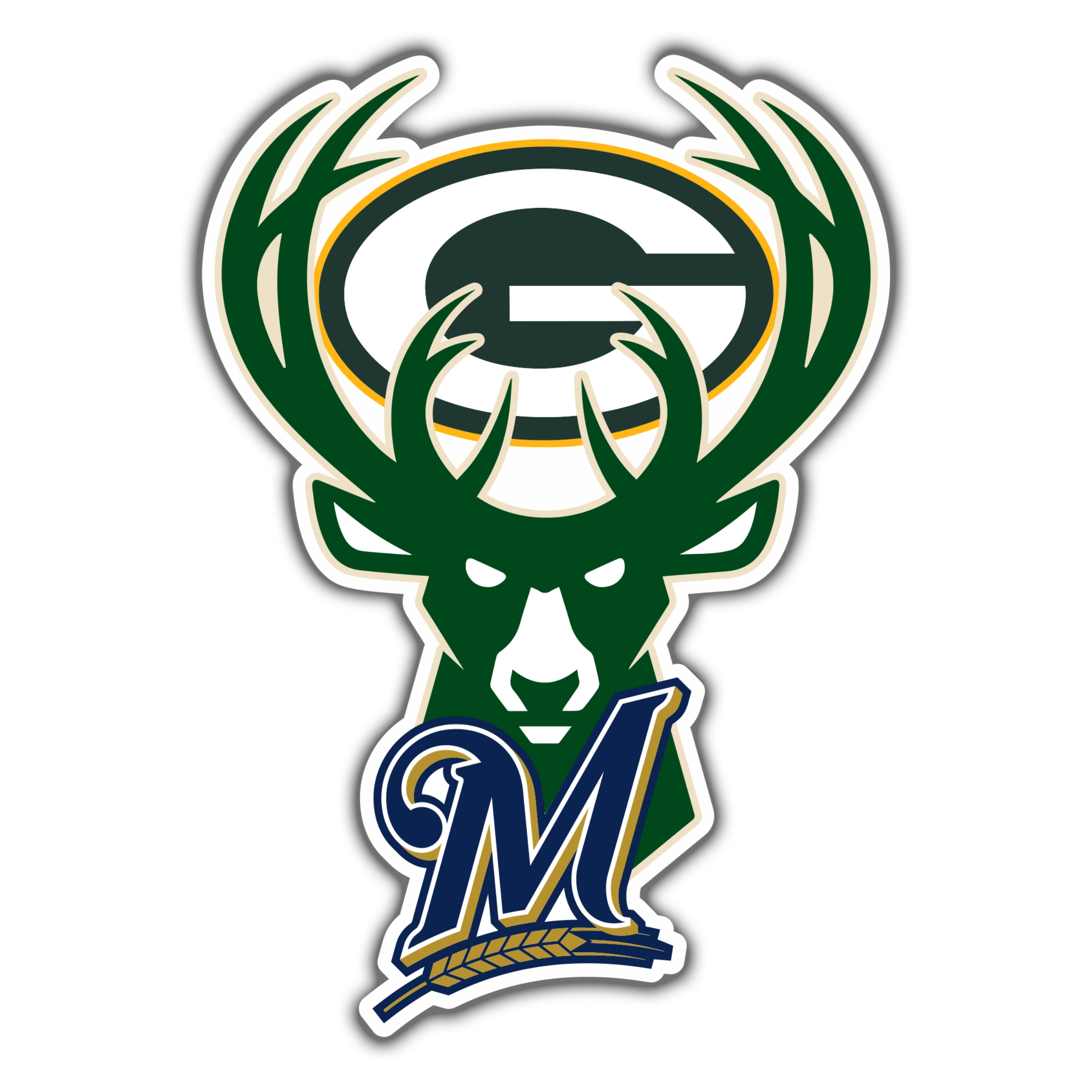 Wisconsin Sport Teams Full Color Vinyl Sticker