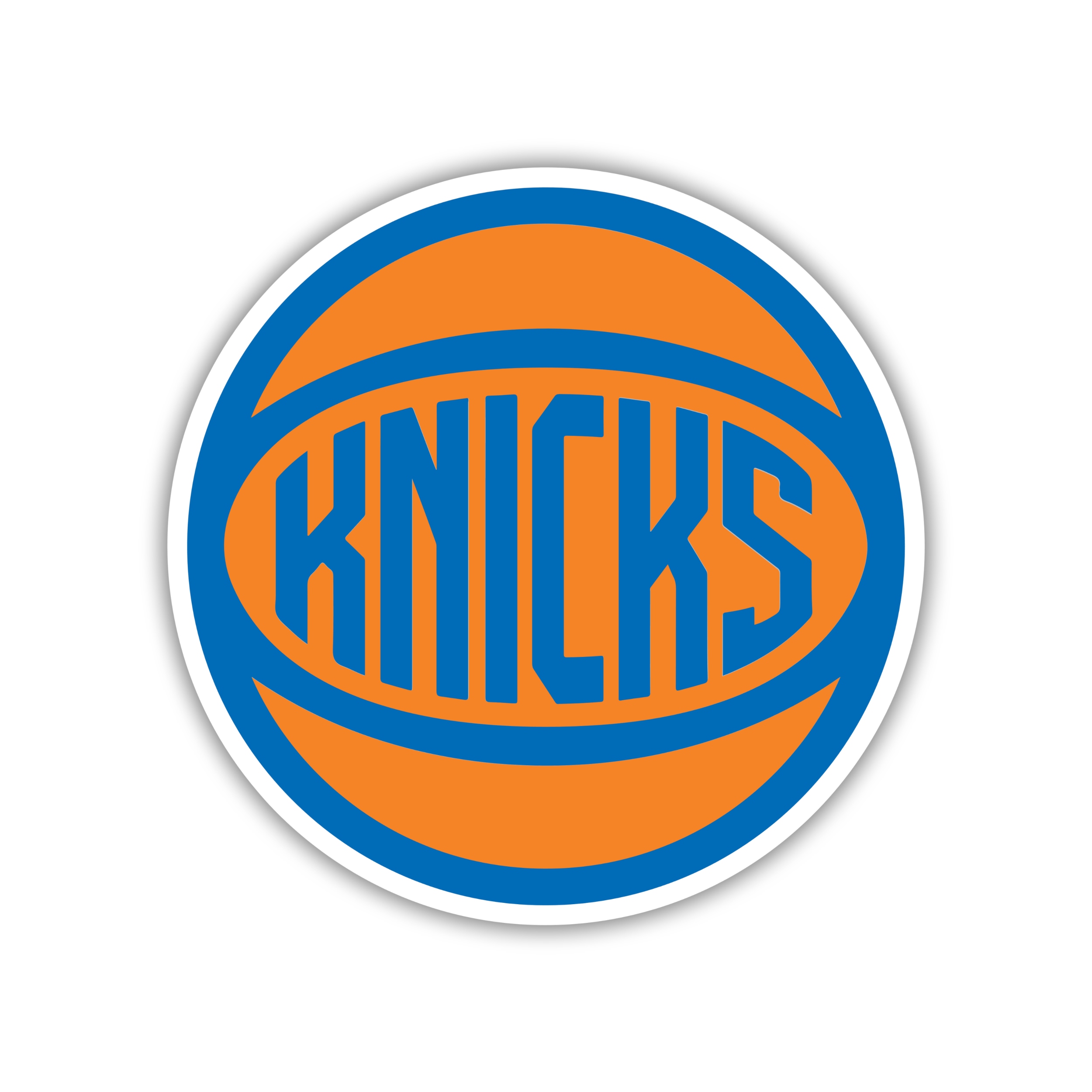 New York Knicks Full Color Vinyl Sticker - Custom Size