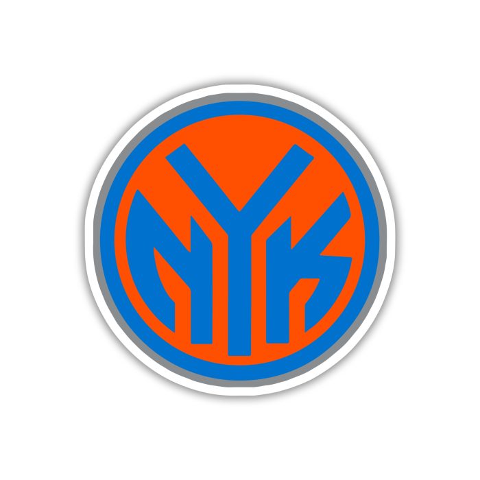New York Knicks - Orange Circle With NYK - Temporary Tattoo
