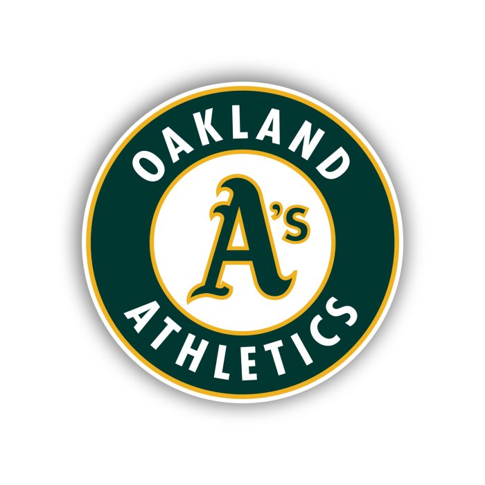 Oakland Athletics - Green Circle with Name - Temporary Tattoo