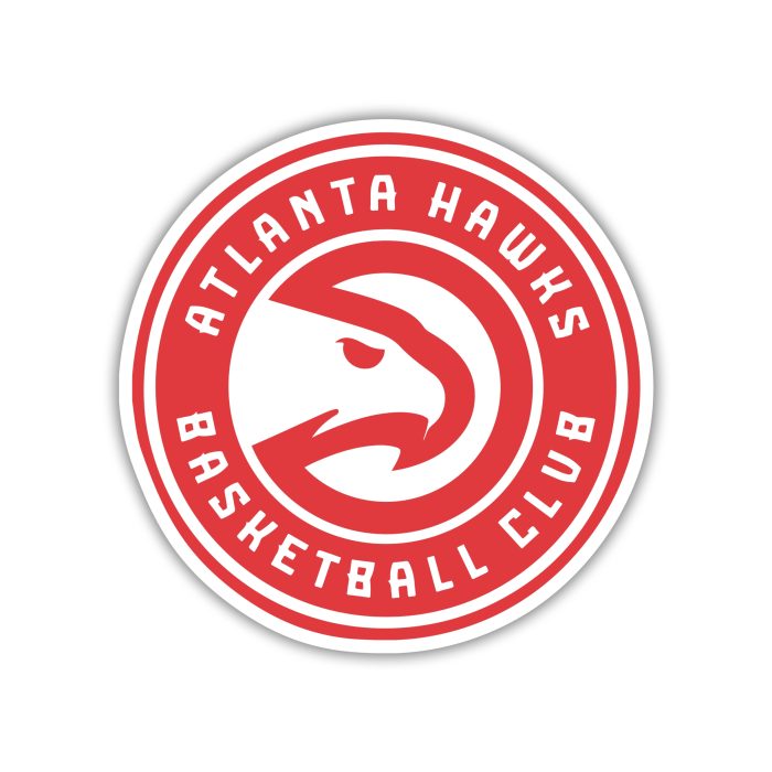 Atlanta Hawks - Red Circle Basketball Club - Temporary Tattoo