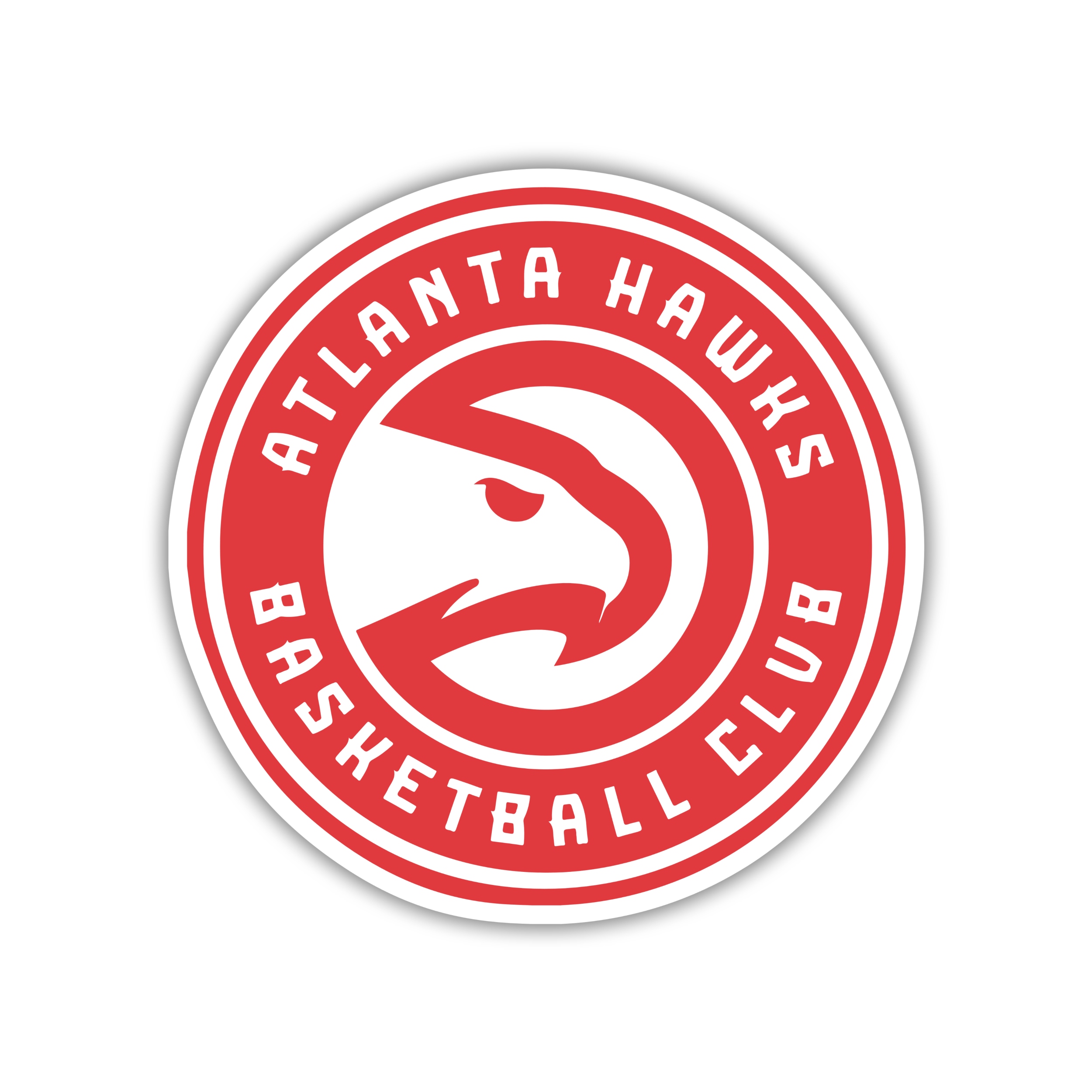 Atlanta Hawks - Red Circle Basketball Club - Temporary Tattoo