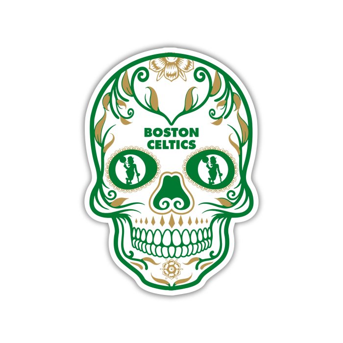 Boston Celtics - Sugar Skull - Temporary Tattoo