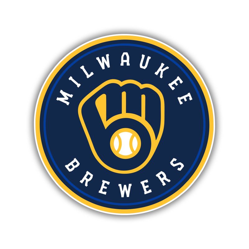 Milwaukee Brewers - Circle With Name And Glove - Temporary Tattoo