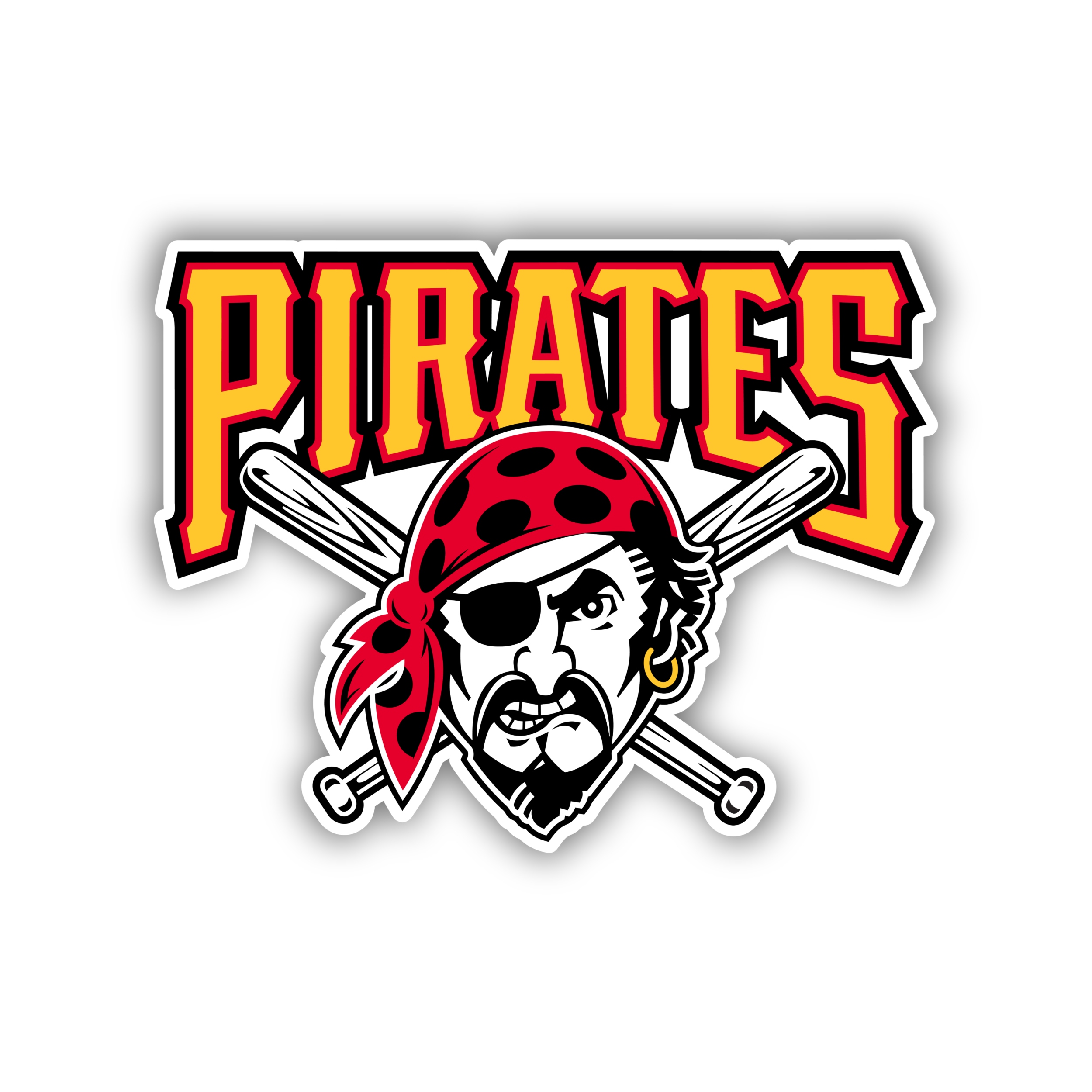 Pittsburgh Pirates - Pirate Head with Name - Temporary Tattoo