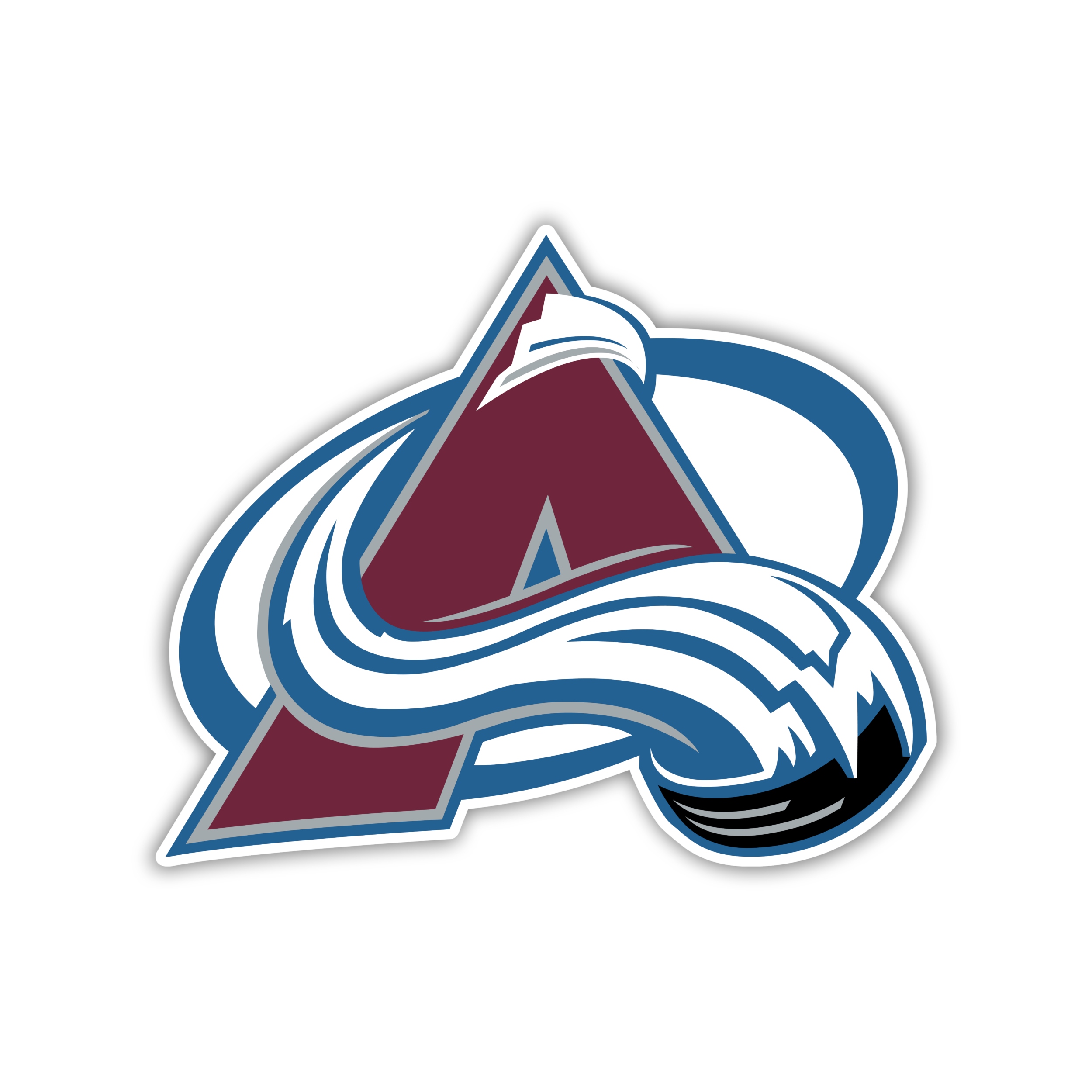 Colorado Avalanche - A With Oval - Full Color Vinyl Sticker - Custom Size