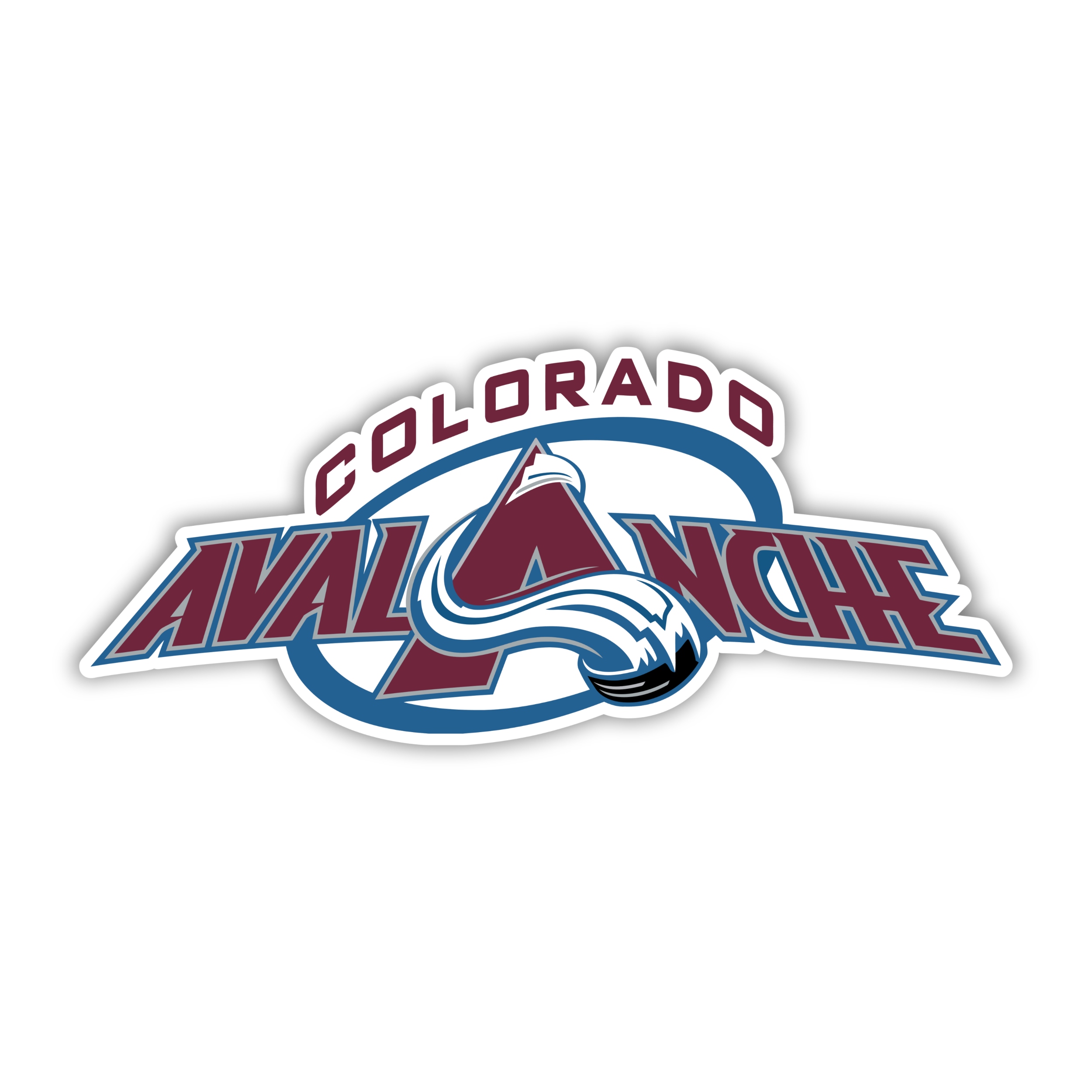 Colorado Avalanche - Name With A - Full Color Vinyl Sticker - Custom Size