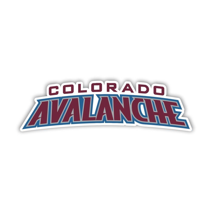Colorado Avalanche - Name - Full Color Vinyl Sticker - Custom Size
